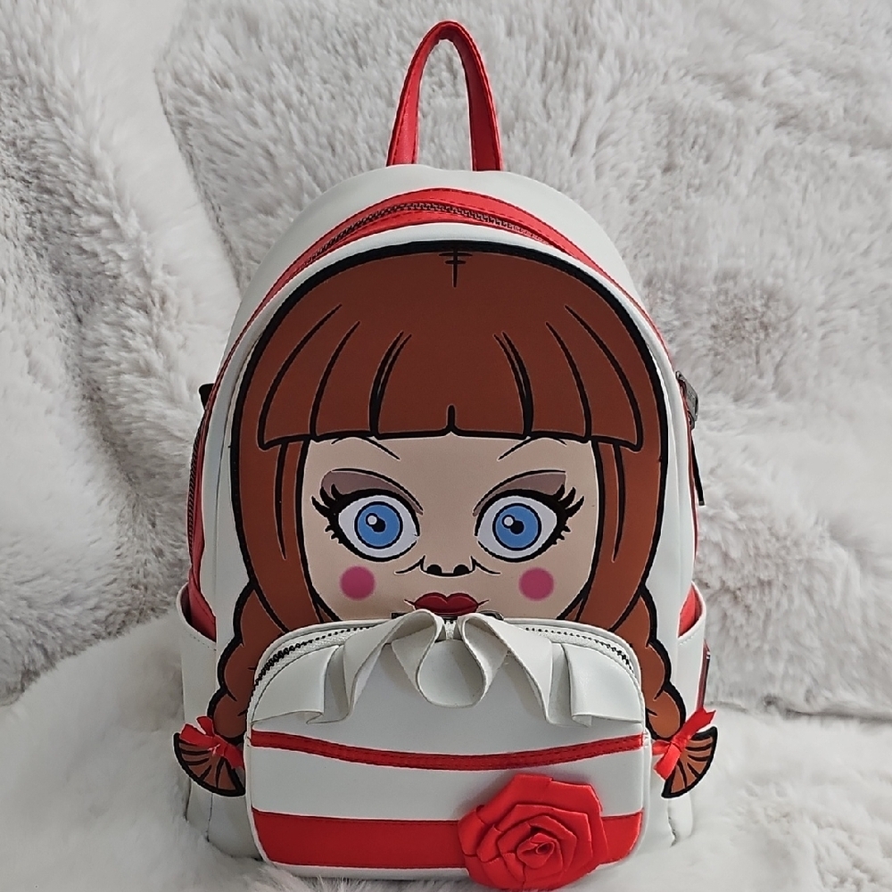 Annabelle Backpack - Red and White